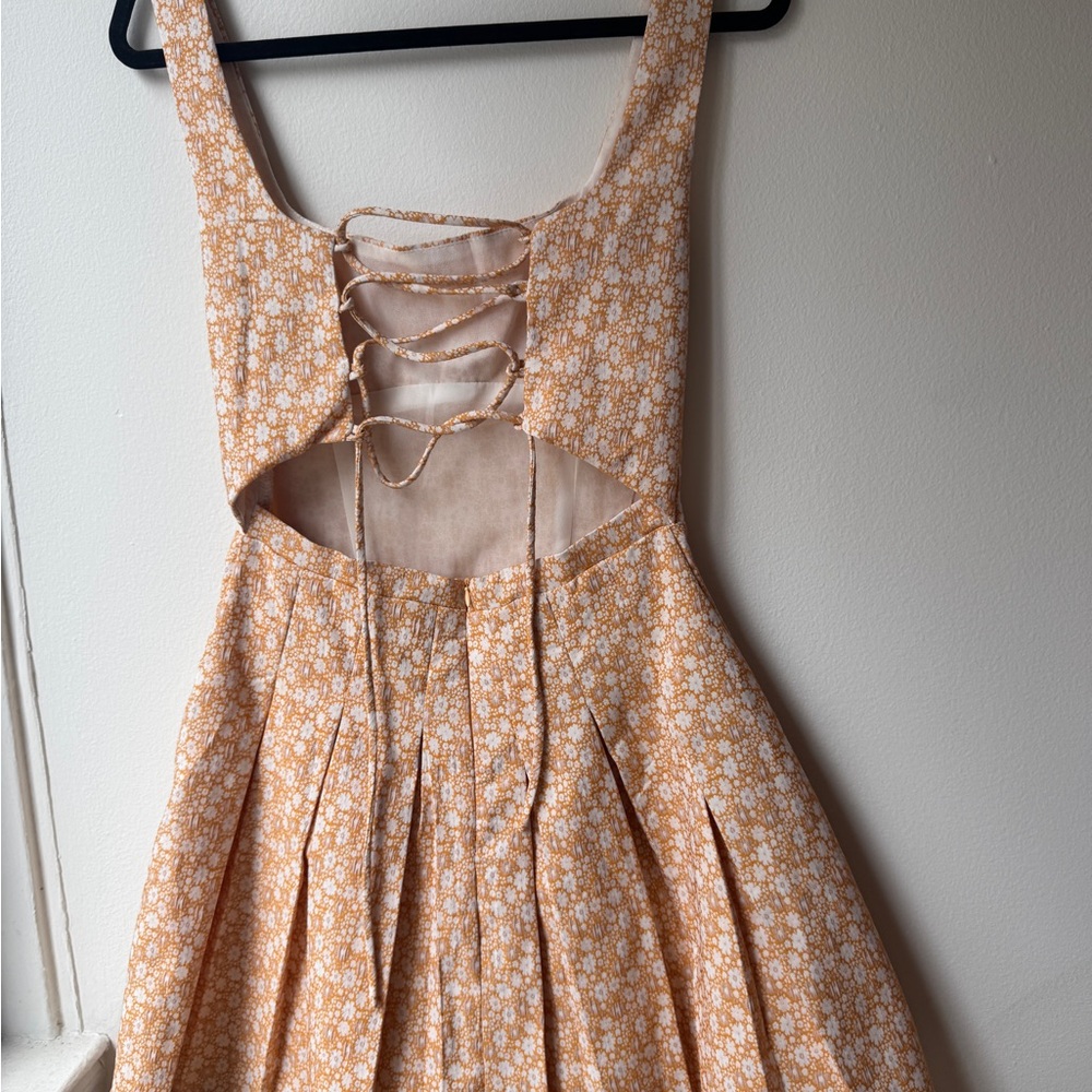 Lulu's Pleated Sundress Scoop Neck